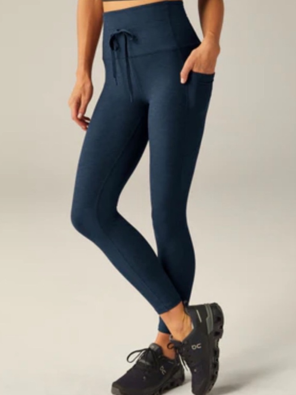 Beyond Yoga Spacedye Go Pocket Midi Legging Drawstring Dark Blue XS